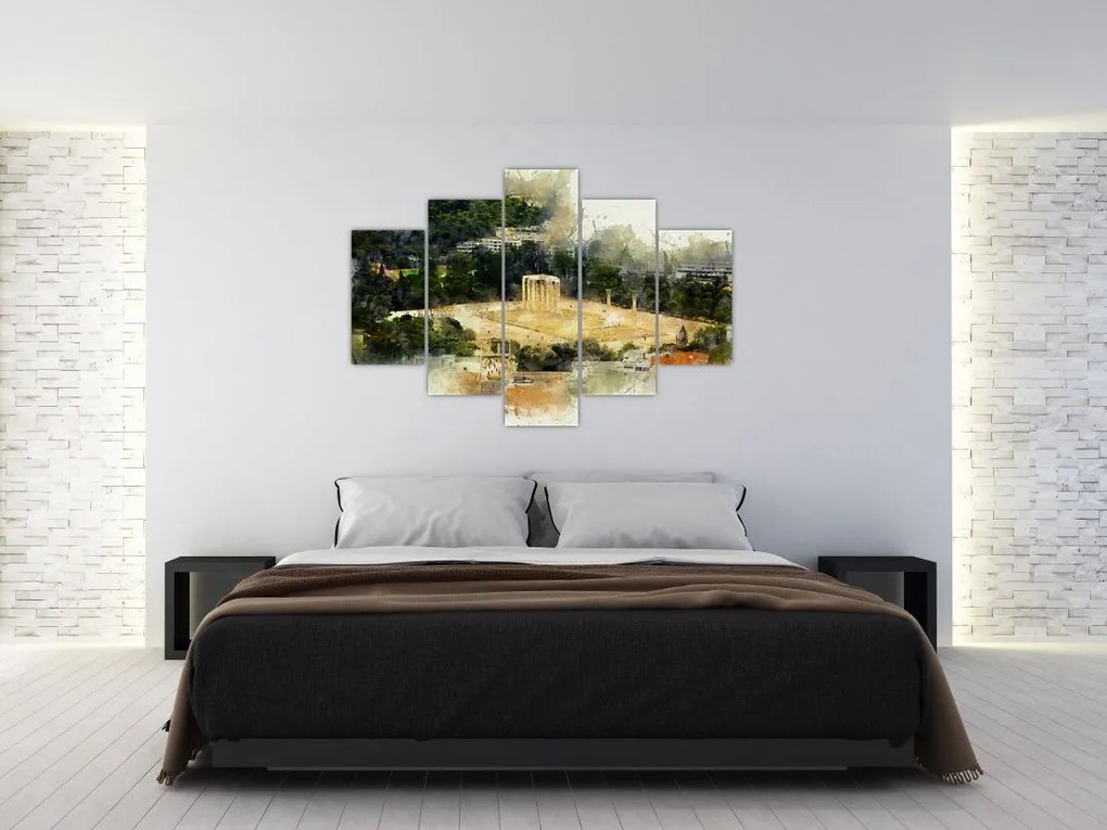 Tablou - Templul lui Zeus, Atena, Grecia (150x105 cm)
