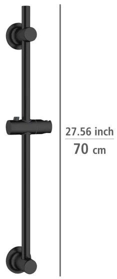 WENKO 25463100 - Bară de duș LIBERTÀ 70 cm, negru