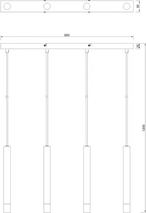 Zuma Line P241125804GD - Lustră suspendată pe cablu VELIC, 4 x soclu G9, 5 W, 230 V, auriu