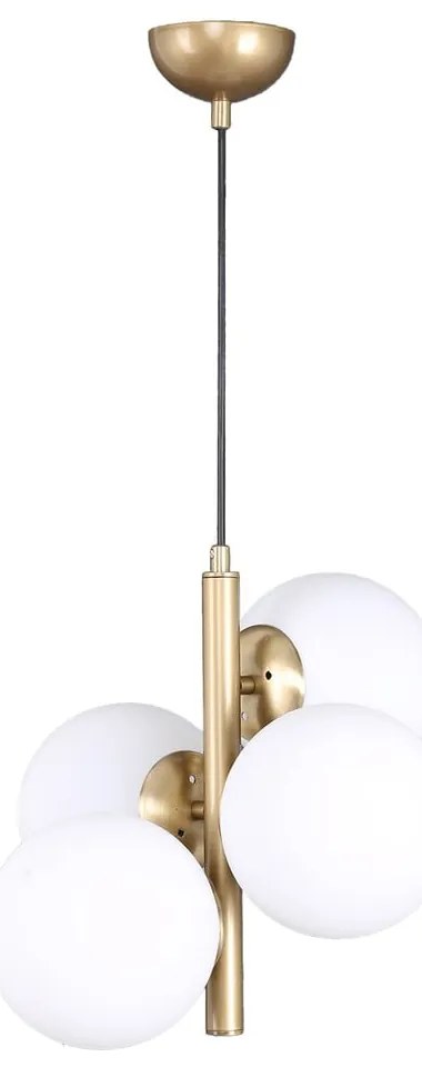 Lustră alb-auriu cu abajur din sticlă ø 15 cm Forte – Squid Lighting