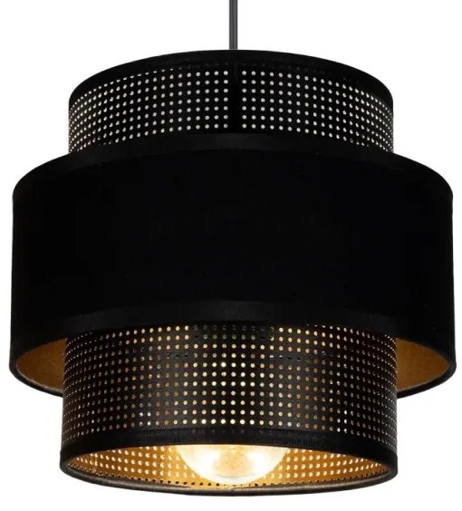 Lustră pe cablu NESS 2xE27/60W/230V d. 30 cm neagră