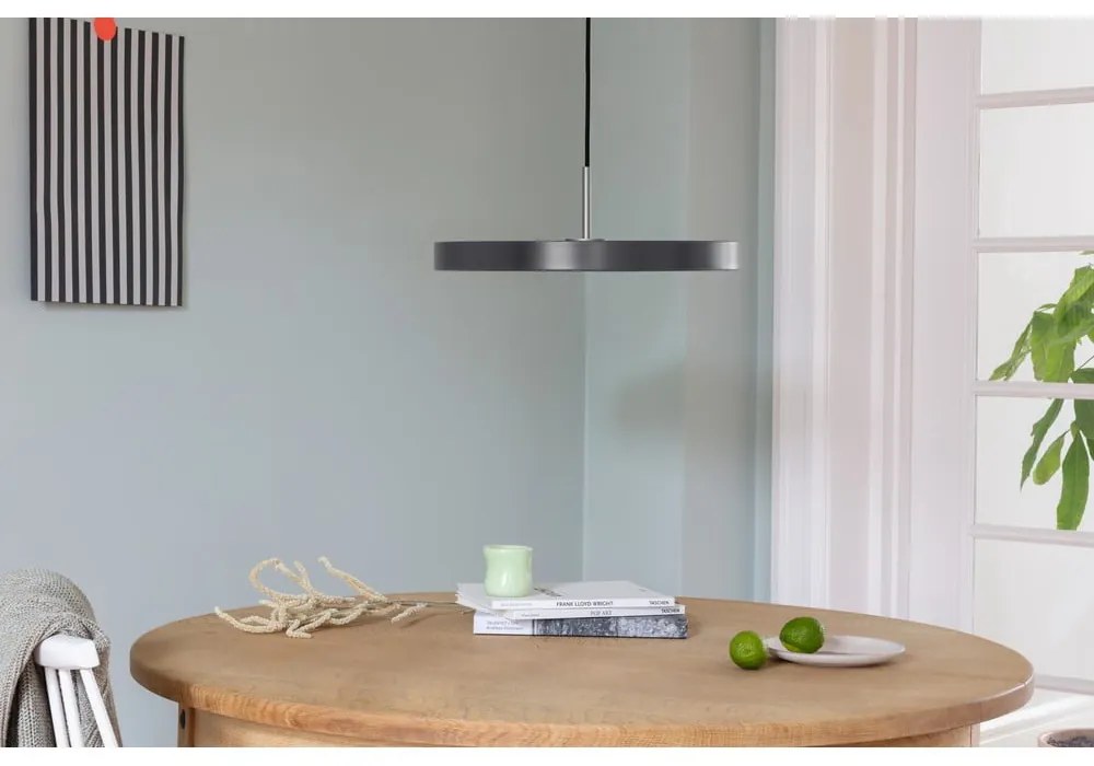 Lustră gri antracit LED cu abajur din metal ø 43 cm Asteria Medium – UMAGE