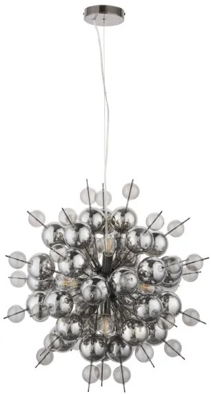 Endon 81583 - Lustră pe cablu JOULES 9xE14/7W/230V crom lucios/fumuriu