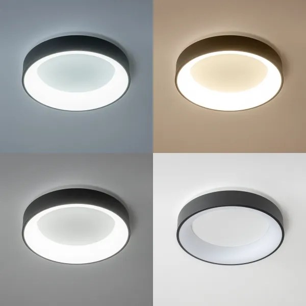 Brilagi - Lampă de tavan LED dimmabilă 40W/230V 3000-6500K neagră + telecomandă