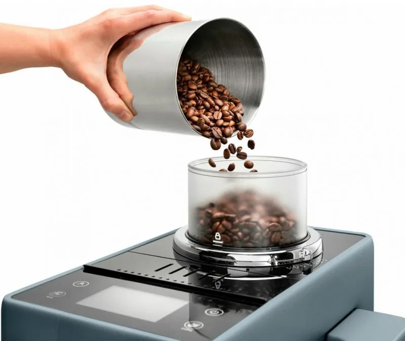 Espressor automat DeLonghi Rivelia Pebble Grey EXAM440.55.G, 1450W, 19 bar, 1.4l, Touchscreen TFT, Twin Shot, Boabe de Cafea, 16 bauturi, Gri