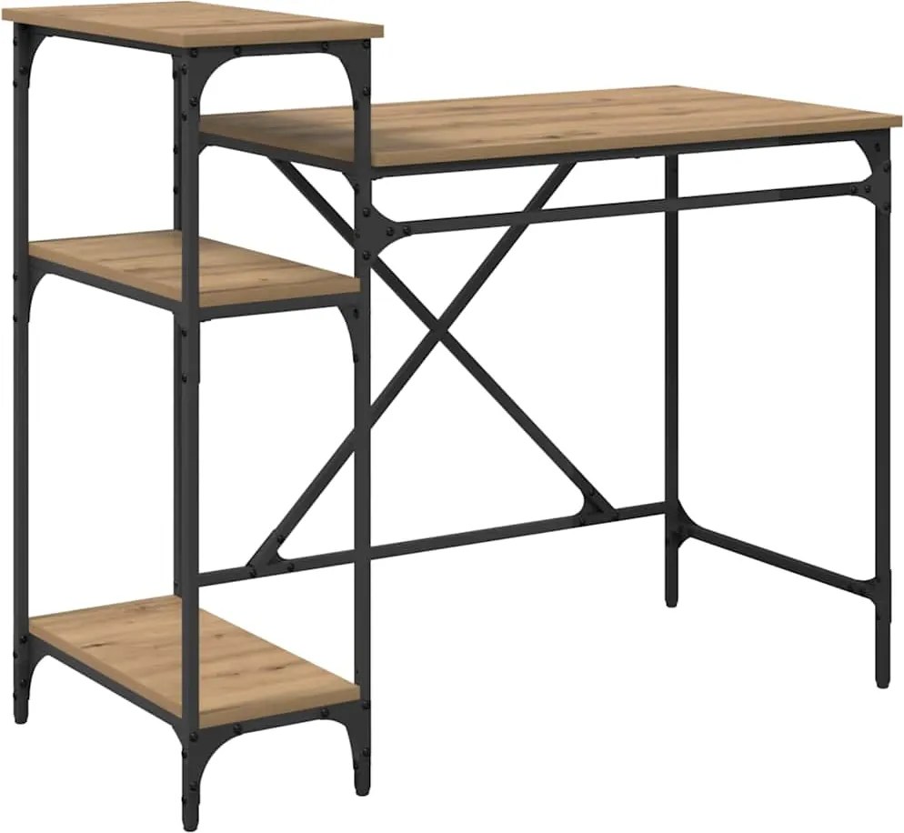 vidaXL Birou Stejar Artizanal 105 x 50 x 90 cm Lemn compozit