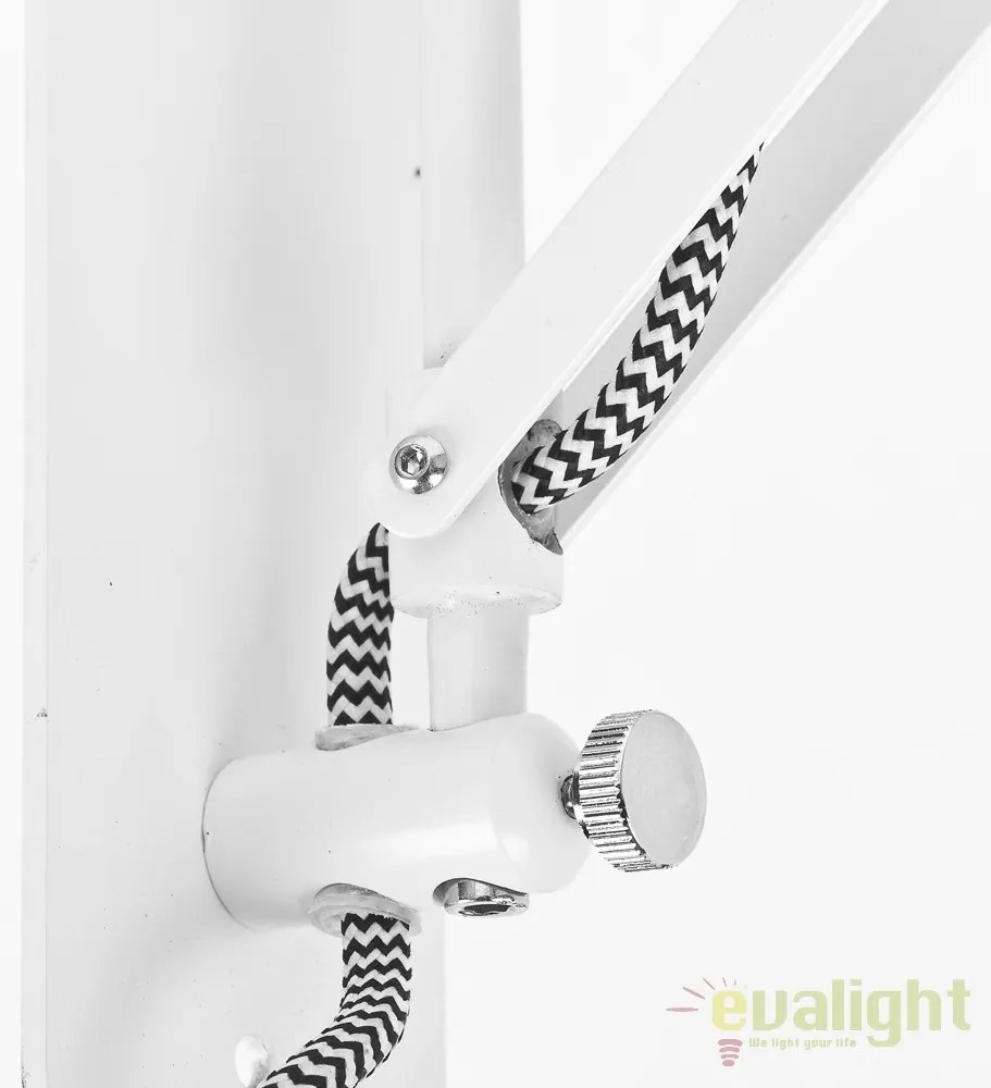 Aplica moderna cu brat extensibil ABERDEEN alb ABERDEEN/W/W