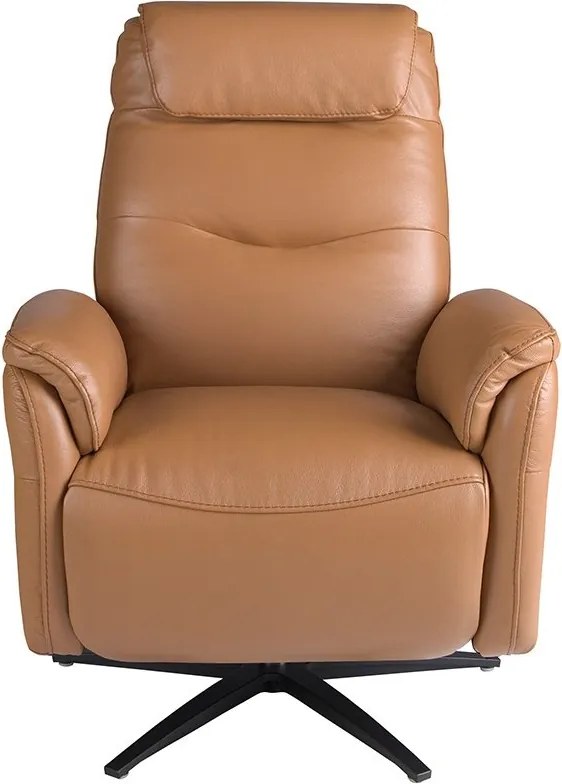 Fotoliu design LUX cu functia relax Cowhide brown leather