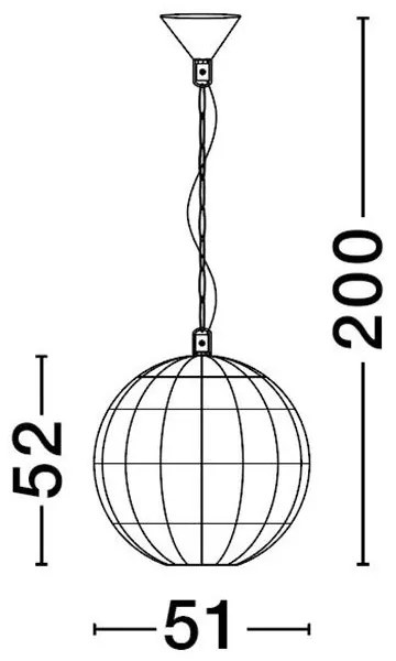 Lustra boho style design natural Bola