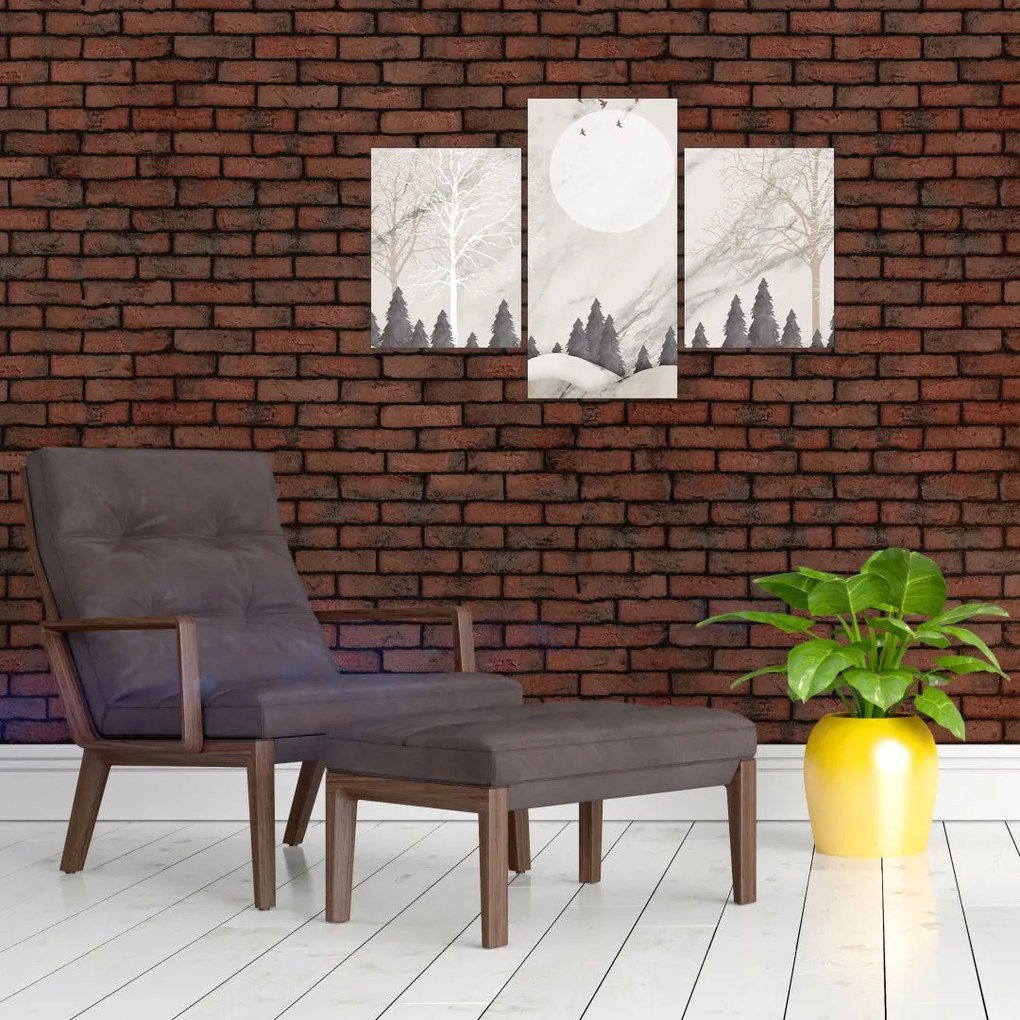 Tablou - Peisaj de iarnă (90x60 cm)