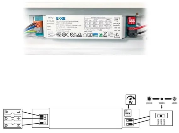 Corp de iluminat LED fluorescent Ecolite TLSVEL5-LED60W VELO LED/36/48/60W/230V alb