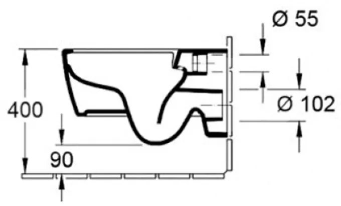 Vas wc suspendat direct flush, cu capac quick release, soft close, Avento, alb, Villeroy  Boch