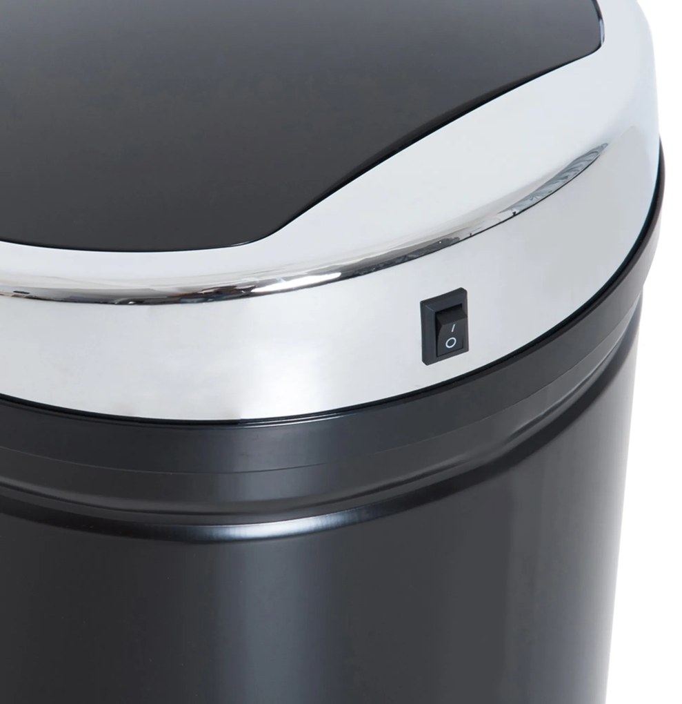 HOMCOM Coș de gunoi automat de 50L cu senzor infraroșu, din oțel și plastic, 30.5x30.5x81.5cm | Aosom Romania
