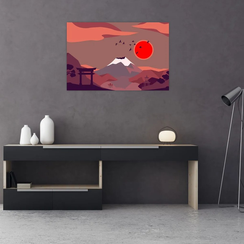 Tablou - Munții Fuji (90x60 cm)