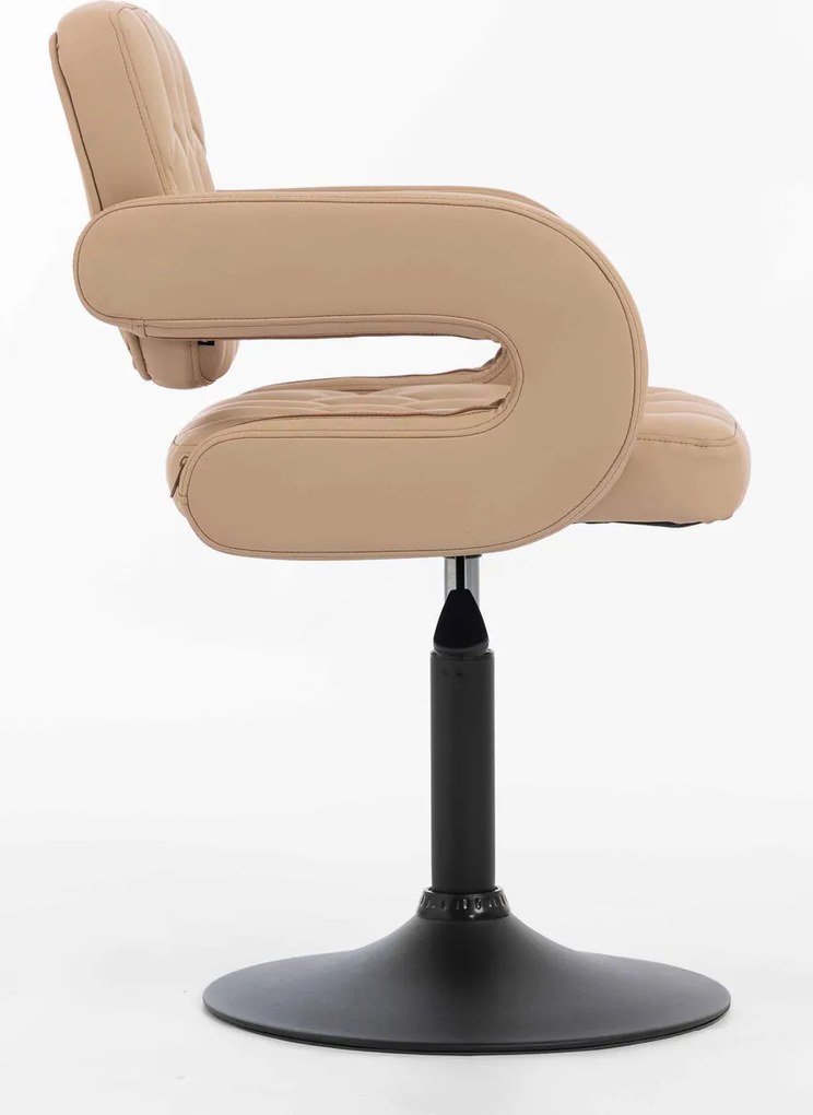 HR8403N Scaun Caramel Piele Ecologica Premium Soft cu Bază Neagră