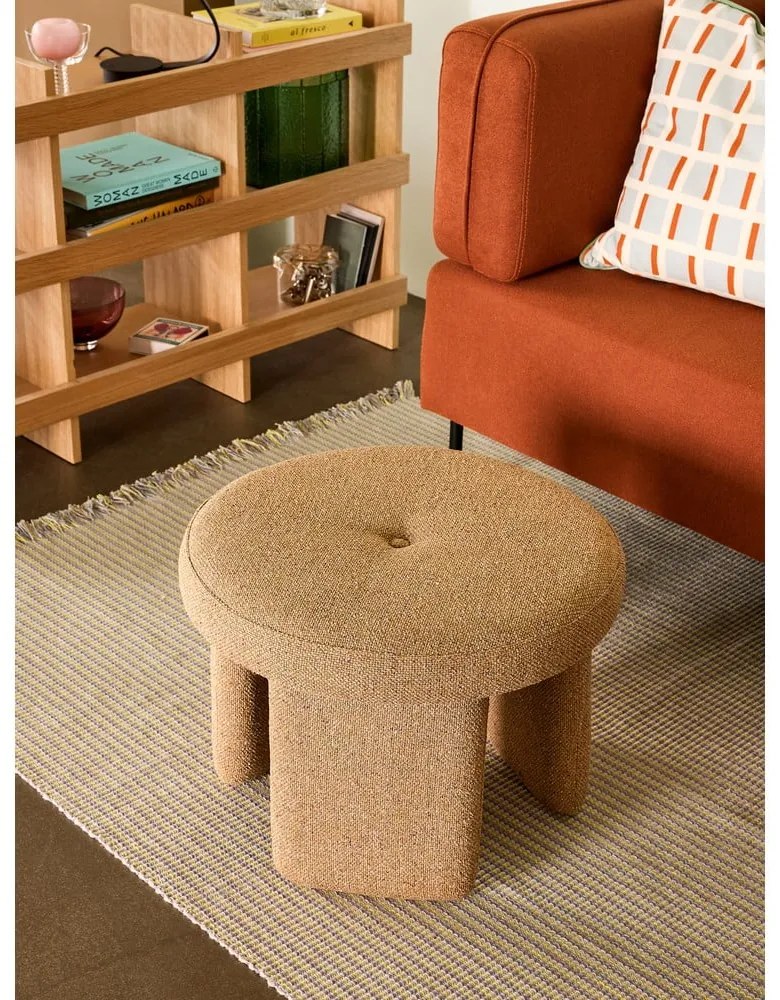 Bibliotecă în culoare naturală cu aspect de lemn de stejar 120x70x32 cm Momentum – Hübsch