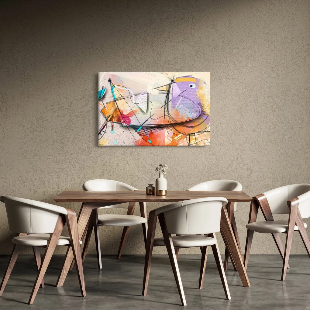 Tablou - Abstract, pasăre (90x60 cm)
