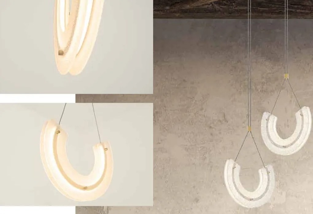 Lustra, Pendul LED, Modern, Aluminiu, Auriu, Deco