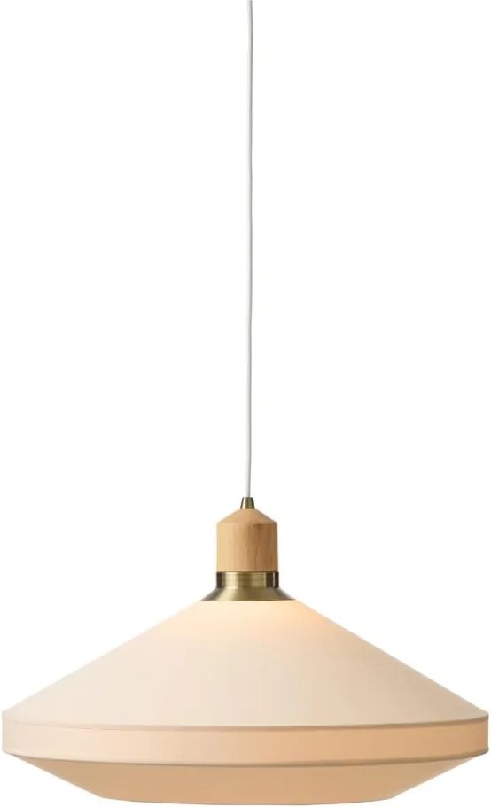Halo Design 744305-Lustră suspendată pe cablu PARIS 1xE27/40W/230V Ø 56 cm crem./alamă/stejar