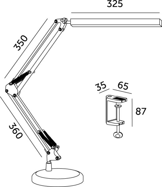 Brilagi - Lampă de birou LED reglabilă 2 în 1 USB VARIO LED/14W/5V 3000-6000K neagră