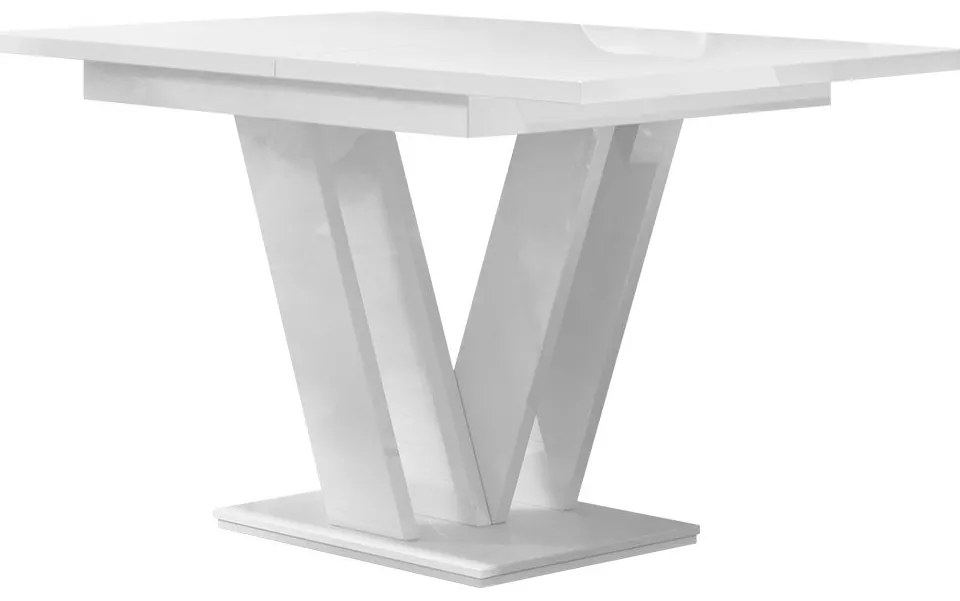 Masă extensibilă Hildaria (Alb lucios ). Promo -16%. 1053924