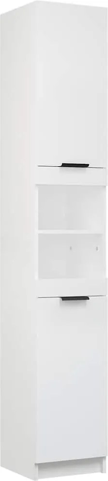vidaXL Dulap de baie, alb, 32x34x188,5 cm, lemn compozit