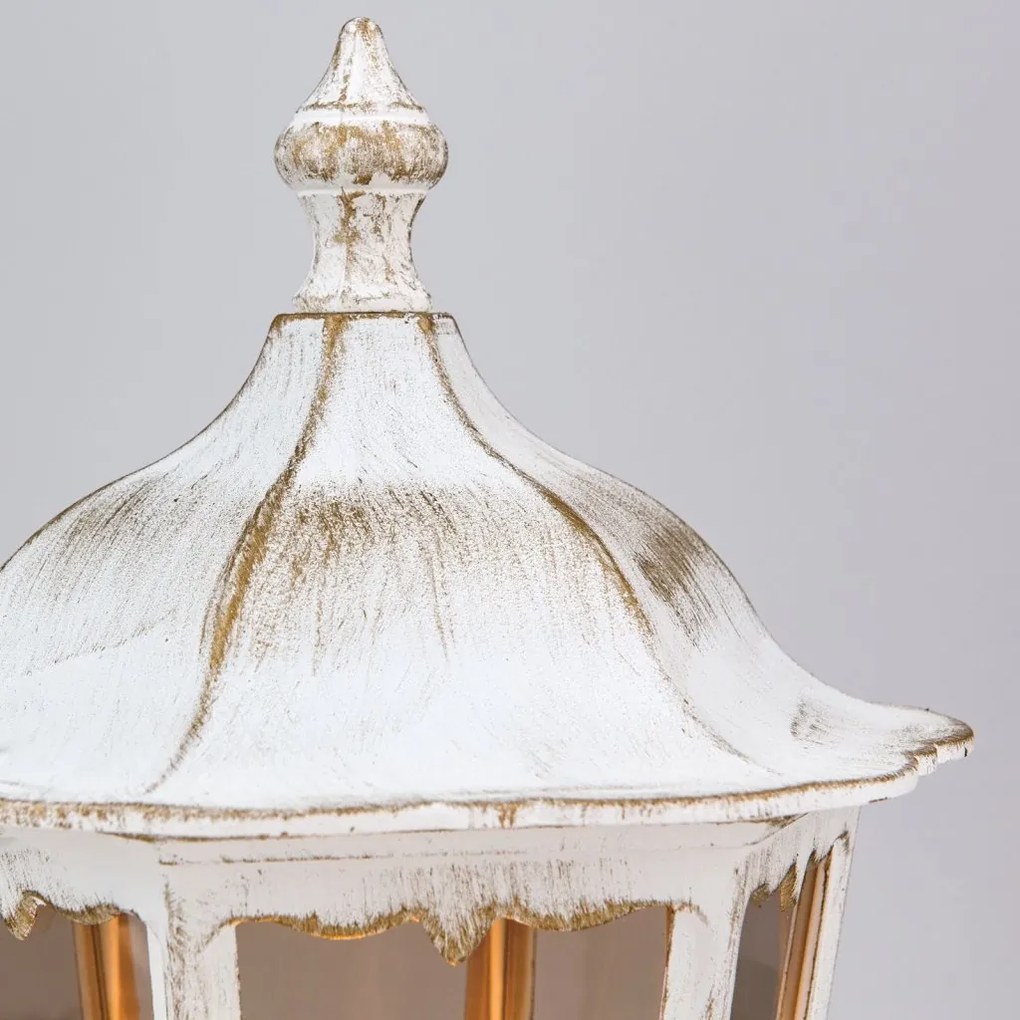 Stalp iluminat exterior stil clasic IP43 H53 Puchberg AL 11K/82503 weiß-gold/rauch OR