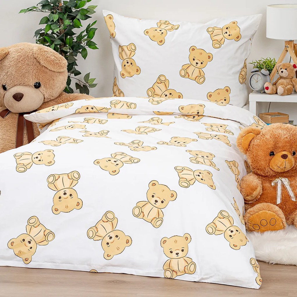 Lenjerie de pat din bumbac 4Home Teddies , 140 x200 cm, 70 x 90 cm, 140 x 200 cm, 70 x 90 cm