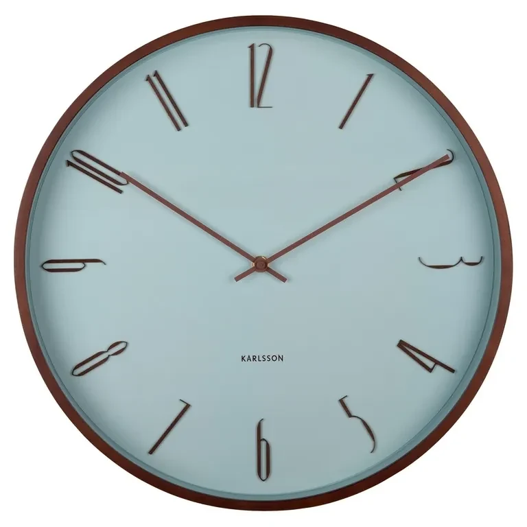 Karlsson 6014BL design ceas de perete albastru, diametru 40 cm