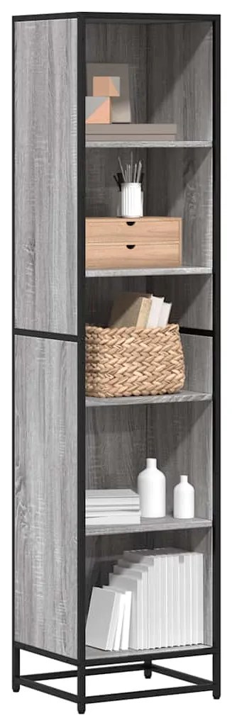 vidaXL Bibliotecă, gri sonoma, 40x35x170,5 cm, lemn prelucrat
