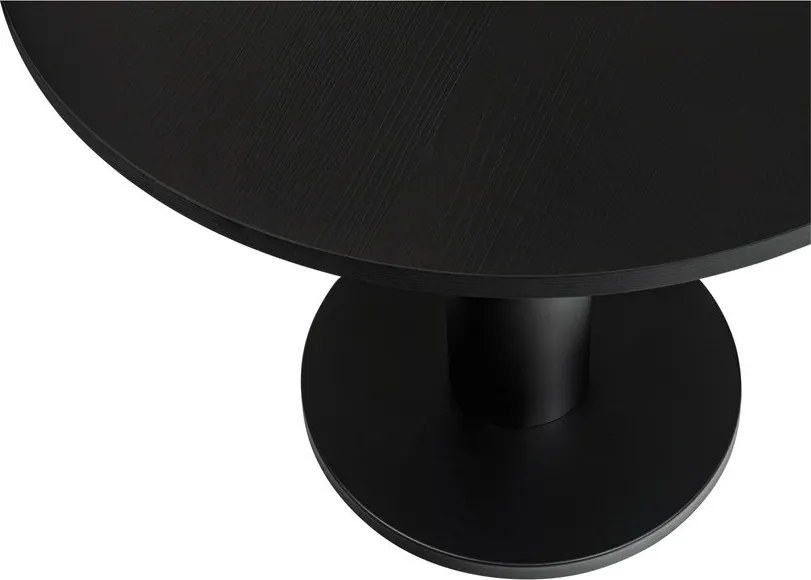 Masă de dining rotundă cu blat cu aspect de lemn de stejar ø 65 cm Sool – noo.ma