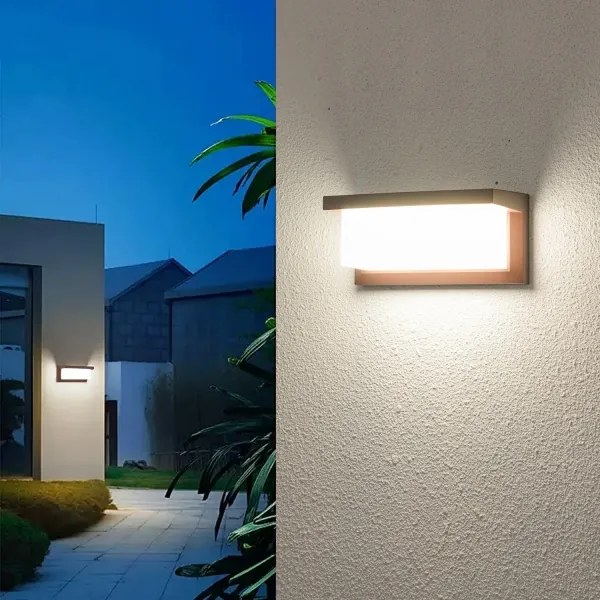 BRILAGI - Aplică de exterior LED RGBW BRICKY 1xE27/12W/230V maro IP54