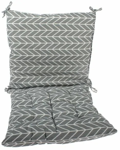 Pernă de scaun și spătar gri, 40 x 40