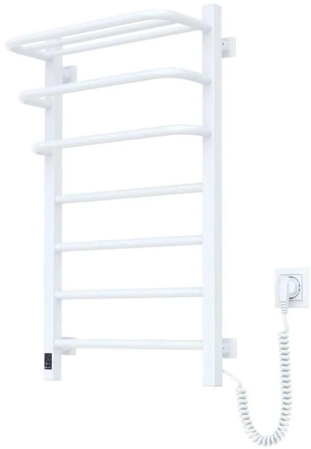 Radiator electric pentru baie FORTIS cu termostat, 350 W/230 V, 80,6 cm, IP44, alb, montaj pe partea dreaptă