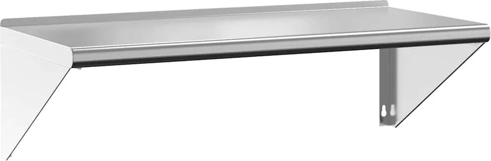 vidaXL Raft de perete, 100x45x31 cm, argintiu, oțel inoxidabil