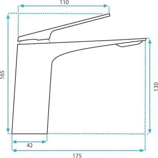 REA-B1178 - Baterie pentru lavoar AVALON, 16,5 cm, crom lucios