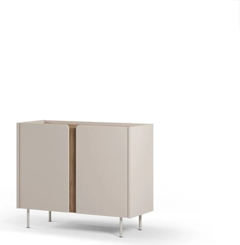 Dulap crem/în culoare naturală cu aspect de lemn de stejar 100x82,5x40 cm Lucile – Marckeric