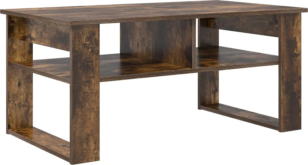 vidaXL Masă de cafea Stejar fumuriu 96 x 54 x 44 cm Lemn compozit