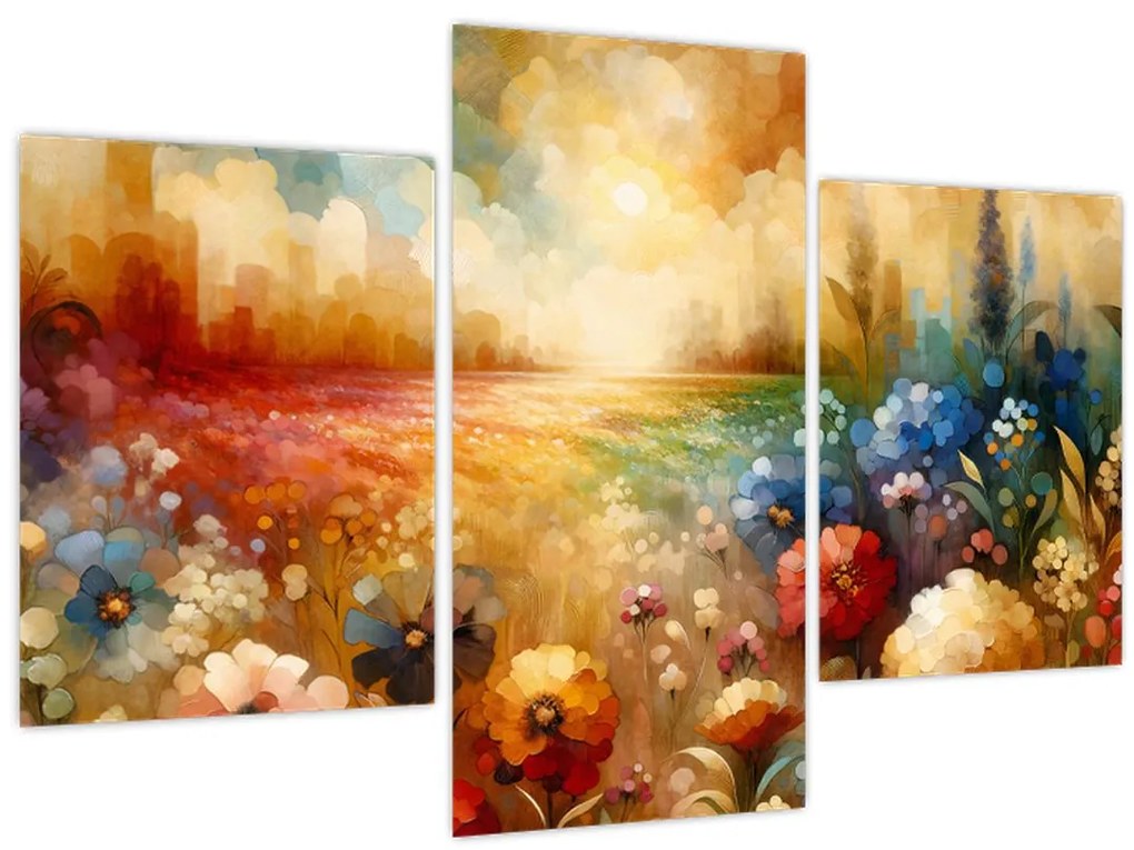 Tablou - Pajiște colorată (90x60 cm)