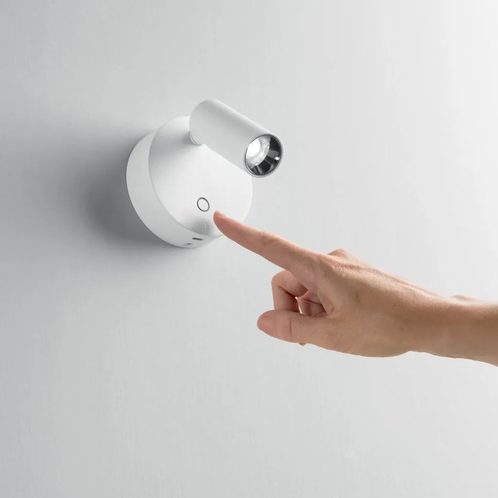 Aplica cu reader LED directionabil USB-C ELF AP BIANCO