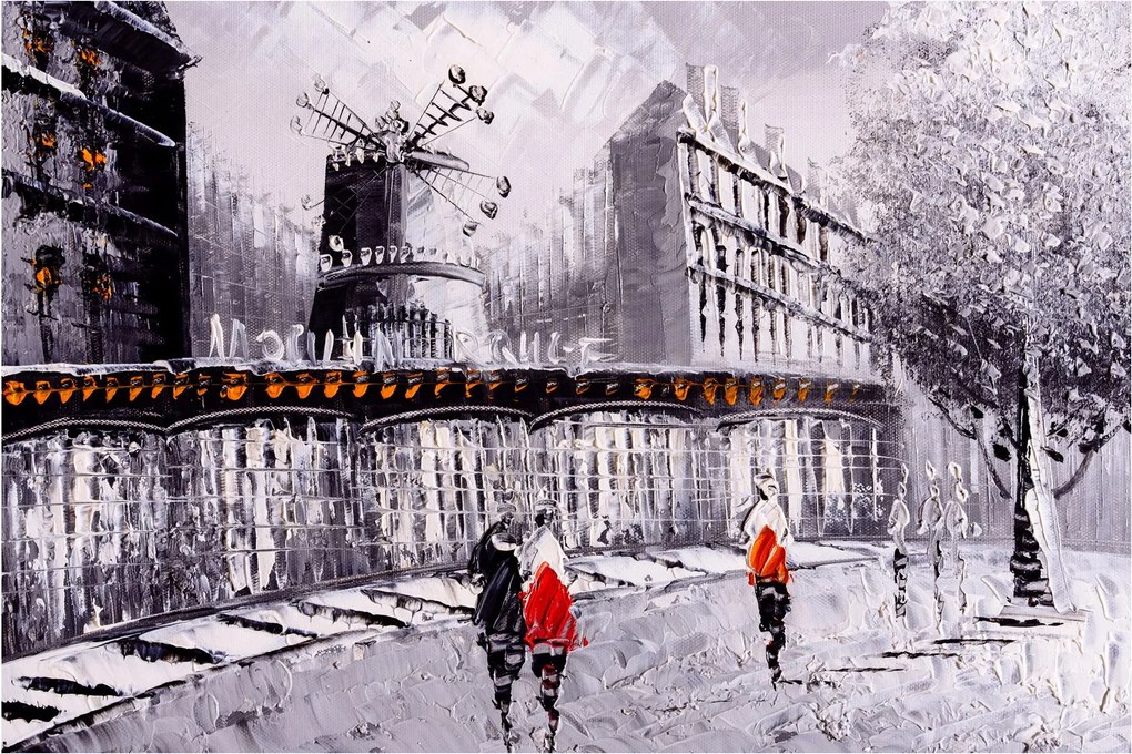 Tablou - Pictură în ulei a orașului II. (90x60 cm)