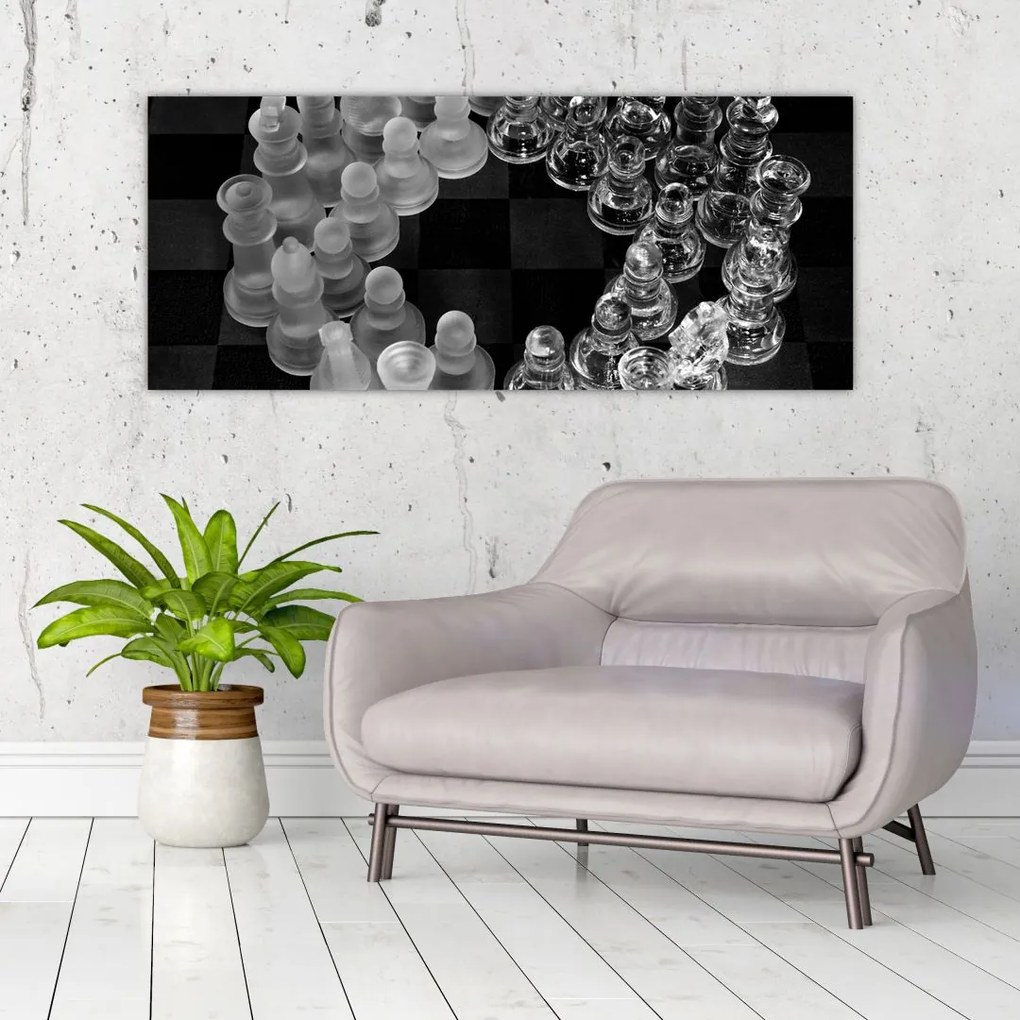 Tablou - șah albnegru (120x50 cm)