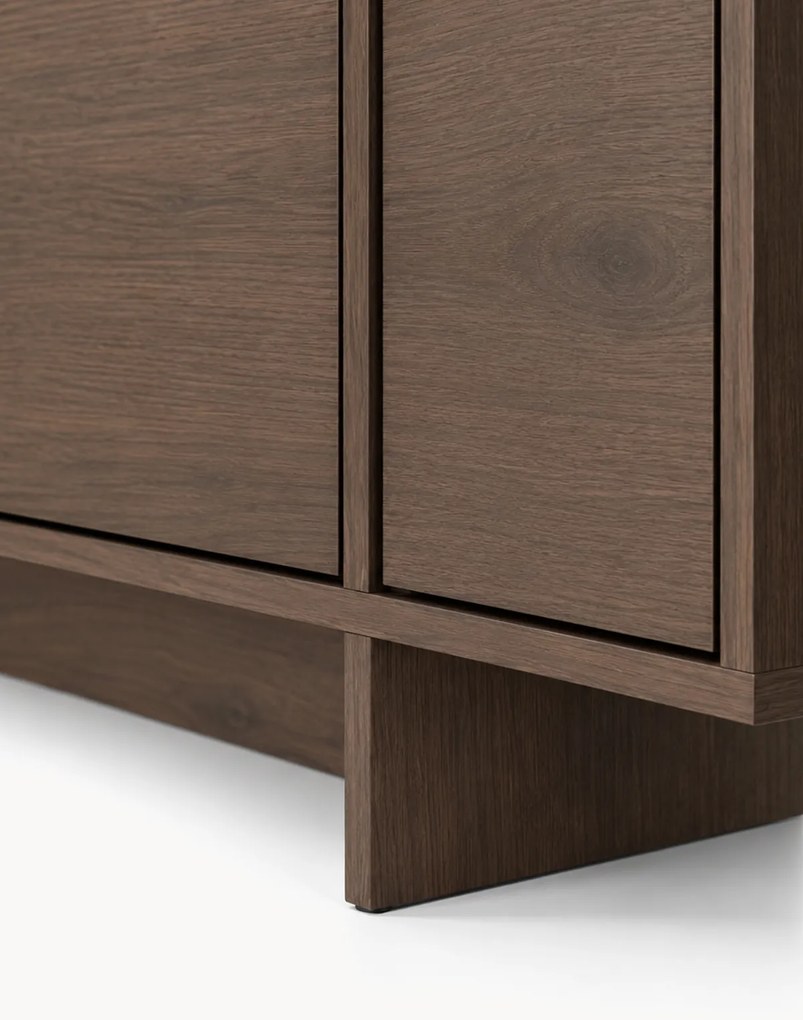 Comodă Zolia 180 cm cu 4 uși - nuc elegant