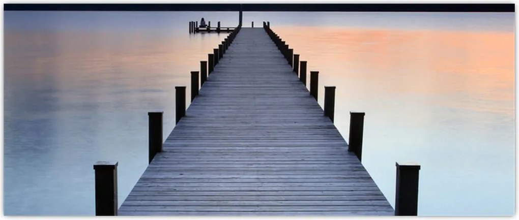 Tablou - Ponton de la Lacul Starnberger, Bavaria, Germania (120x50 cm)