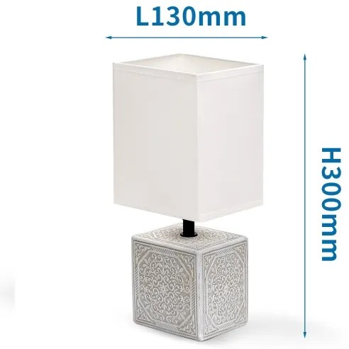 Lampă de masă 1xE14/40W/230V gri/albă Aigostar