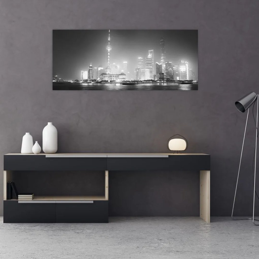 Tablou cu zgârăie nori moderene (120x50 cm)