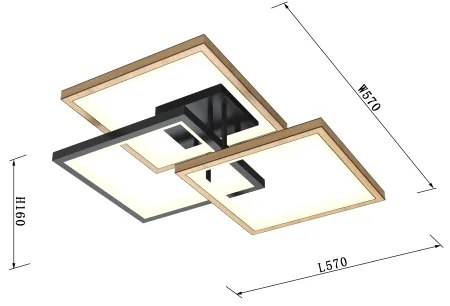 Wofi 9022-306S MATERA LED plafonieră dimabilă 40W 230V