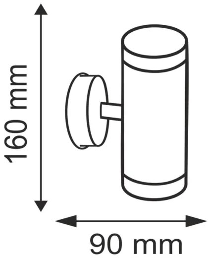 Corp de iluminat perete exterior OLIMP 1 2xGU10/35W