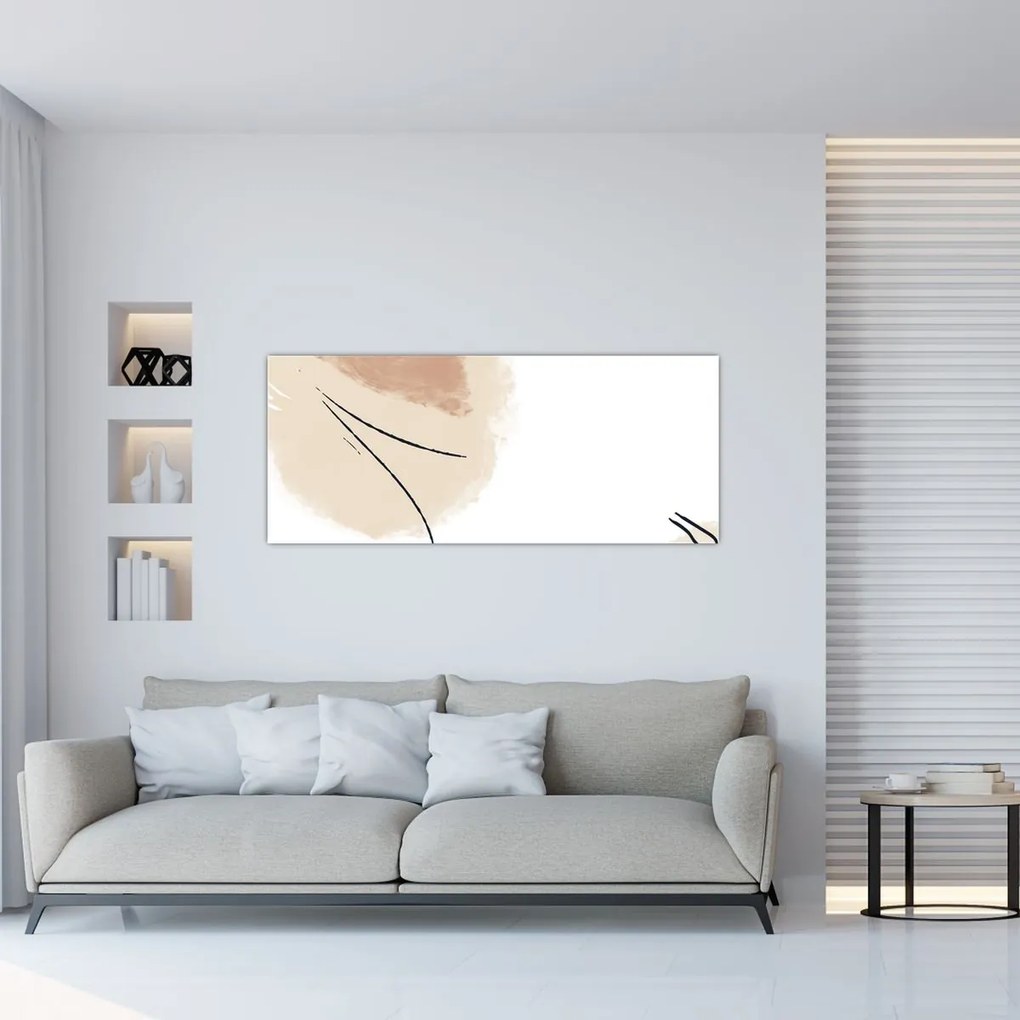 Tablou - Abstracție albă (120x50 cm)