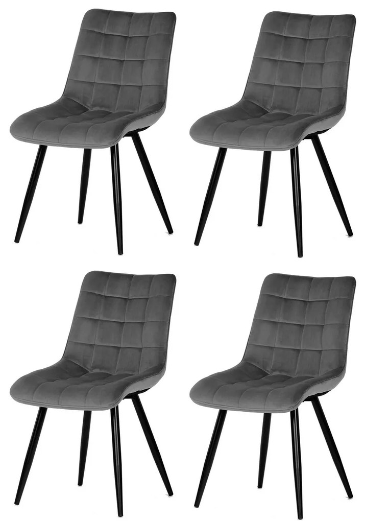 Set de scaune de sufragerie CT-384 GREY4, 4 buc